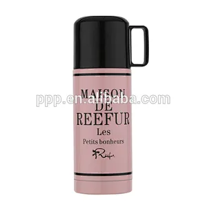 Double wall stainless steel insulated water bottle with handle lid bullet