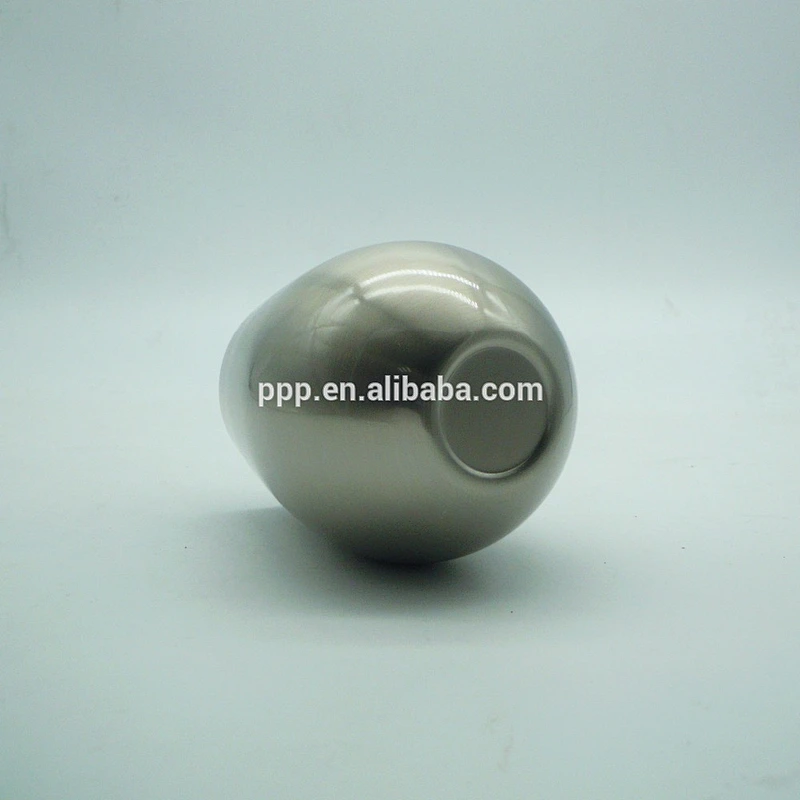 18oz single wall stainless steel high quality egg shaped stemless wine cup