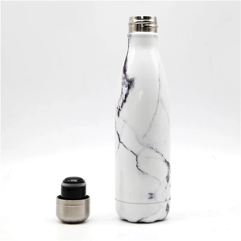 Gas dyer printing cola shaped double walled stainless steel vacuum insulated sports  bottle