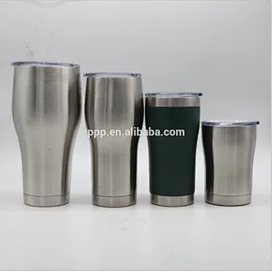 10/18/20/30oz double wall stainless steel vacuum tumbler with slid lid BPA free