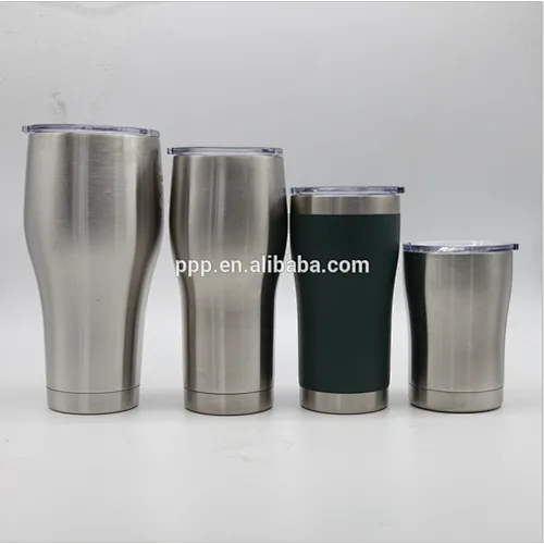 10/18/20/30oz double wall stainless steel vacuum tumbler with slid lid BPA free