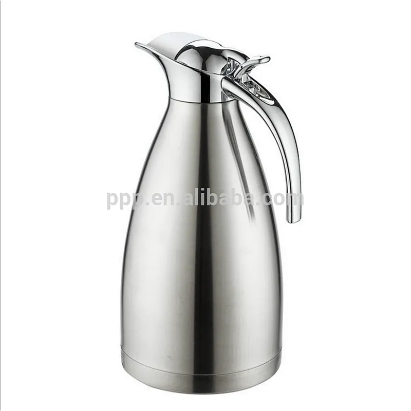 1.1/1.5/2.0L double wall stainless steel logo customized vacuum insulated coffee pot/Pantone color/portable with handle