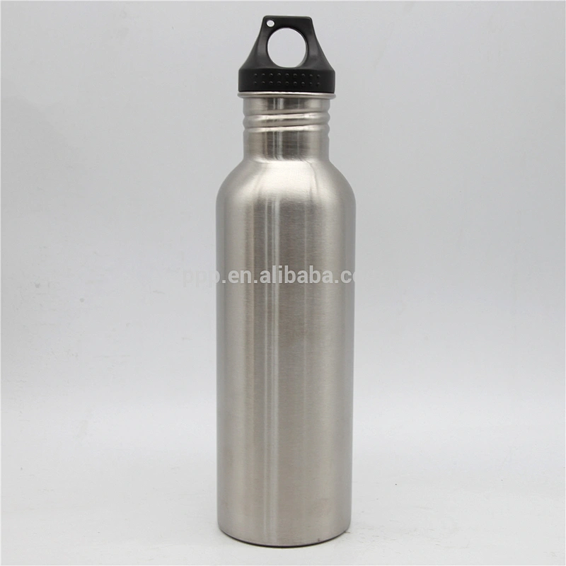 750ml USA hot sale single wall high quality stainless steel logo customized sports water bottle/multiplied lid choice/wide mouth