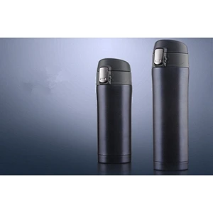 Matt black insulated vacuum flask/ thermos tea mug/ pretty thermos flask