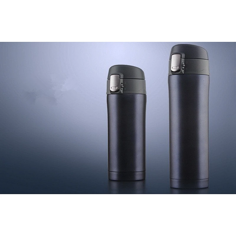 Matt black insulated vacuum flask/ thermos tea mug/ pretty thermos flask