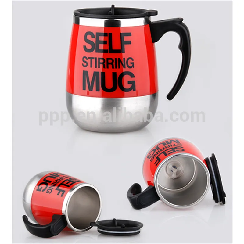 Self Stirring coffe mug Electric Stir Stainless Steel Automatic Self Mixing Cup for Morning Office Travelling 450ml/15.2oz