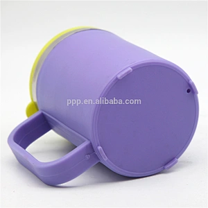 14 oz inner stainless steel outer plastic logo customized travel mug with handle/coffeee mug/color optional