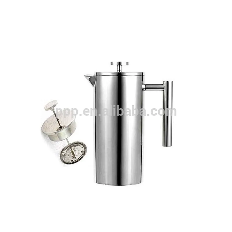 double wall stainless steel logo customized french press coffee maker with plunger