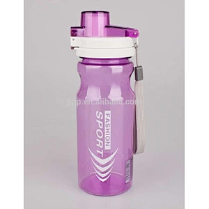 factory wholesale 500ml single wall plsatic logo customized sports water bottle with flip top lid/color optional/portable