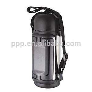 1000 ml 100% leak-proof outdoor activity hiking use stainless steel thermos travel bottle portable with strap and fixed handle