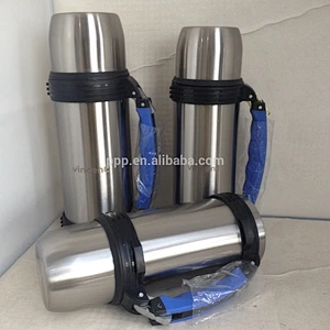 1L super leak-proof eco-friendly outdoor activity hiking use stainless steel travel bottle portable with strap