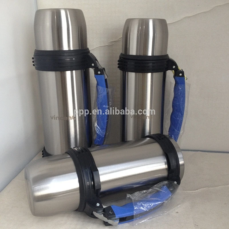 1L super leak-proof eco-friendly outdoor activity hiking use stainless steel travel bottle portable with strap