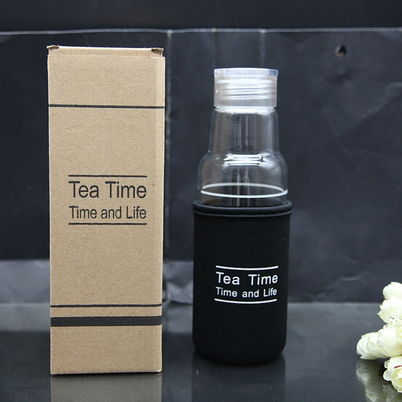 borasilicate glass bottle with string handle