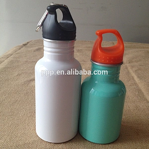 350ml hot sale single wall aluminium logo customized sports water bottle with fixed handle