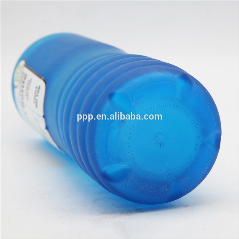 18oz food grade BPA free factory direct wholesale logo customized double wall plastic sports water bottle with double lids