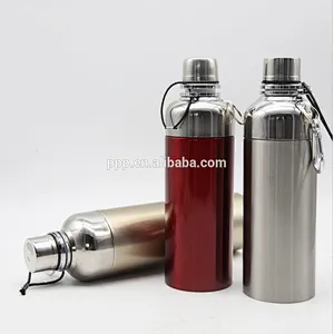 wholesale double wall 304 stainless steel insulated sports bottle with strap