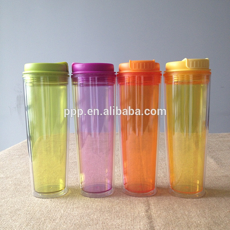 High quality popular easy-carry custom logo double wall bpa free tritan plastic water bottle