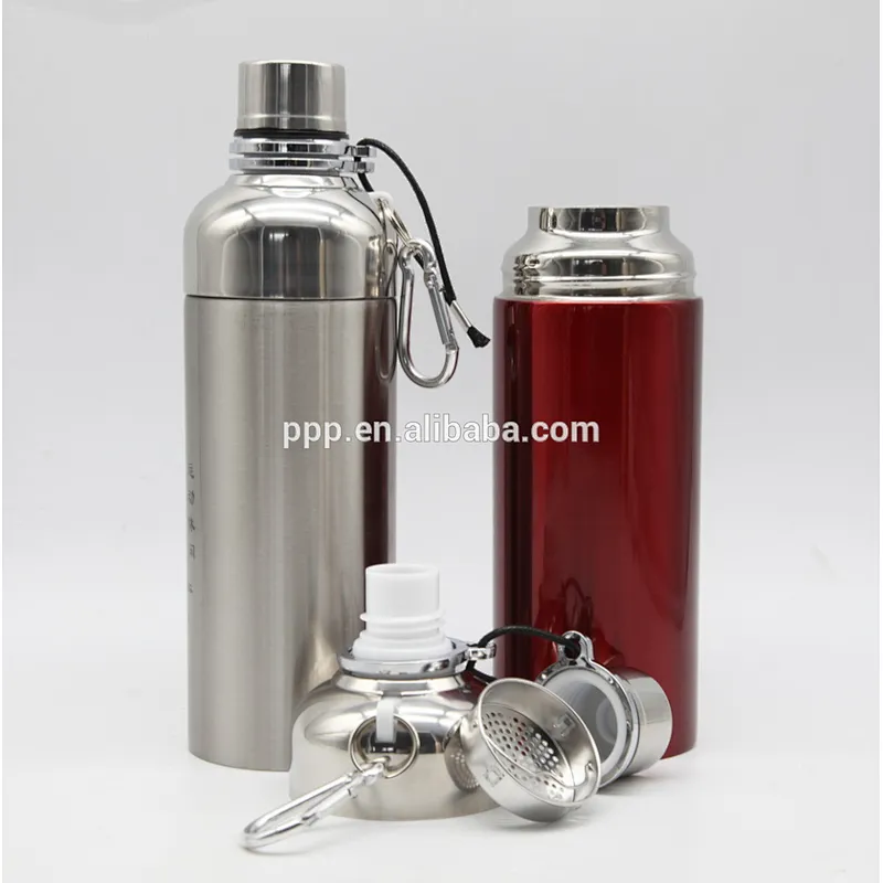 wholesale double wall 304 stainless steel insulated sports bottle with strap