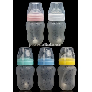 180ml food grade BPA free factory direct wholesale logo customize single wall plastic kid's feeding bottle with nipple and straw