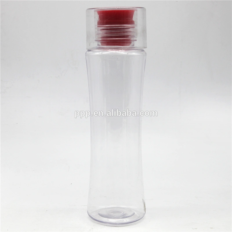 Single wall clear plastic hot selling sports water bottle with silicone lid