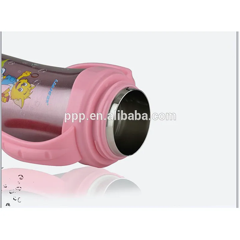 Double wall kids water bottle stainless steel vacuum insulated bottle with straw lid