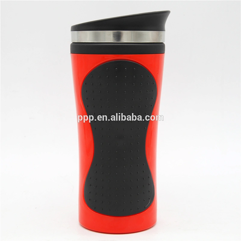 Chinese red double wall BPA free plastic high quality water bottle with lid