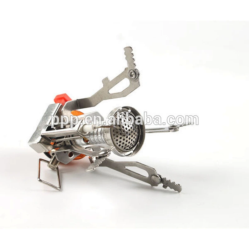 Outdoor Camping Gas Stove Mini Size Intergrated Easy Taken Aluminium Alloy Wind Proof Tableware LP Gas Stove
