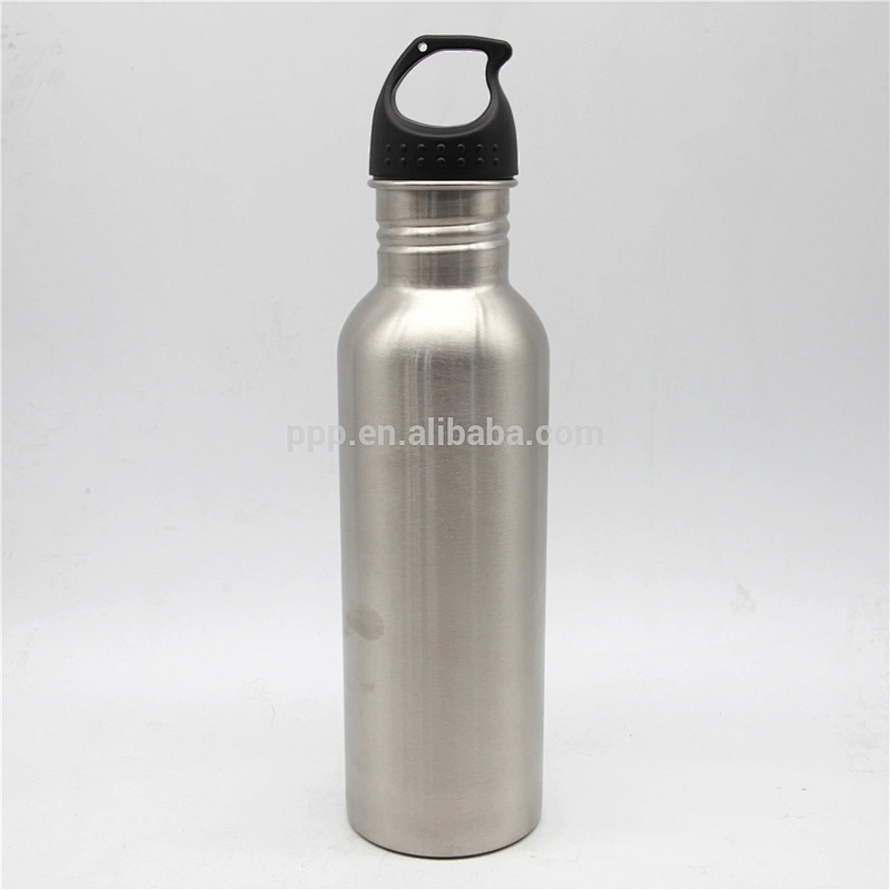 750ml USA hot sale single wall high quality stainless steel logo customized sports water bottle/multiplied lid choice/wide mouth