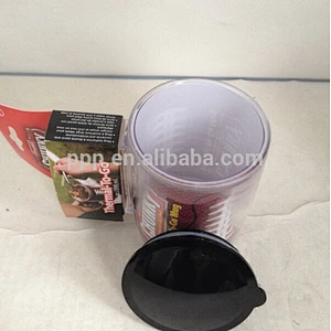 High qualityplastic coffee mug//easy grip handle travel tumbler/paper inserted promotional coffee cup