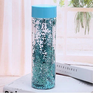 hot sell double wall  plastic mug fashion outdoor sports plastic customized AS water bottle