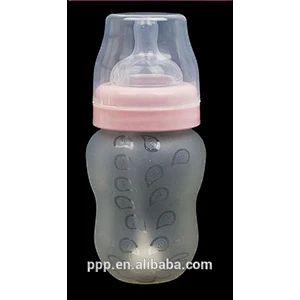 180ml ecofriendly BPA free silicone baby-feeding bottle food grade reusable material bottle