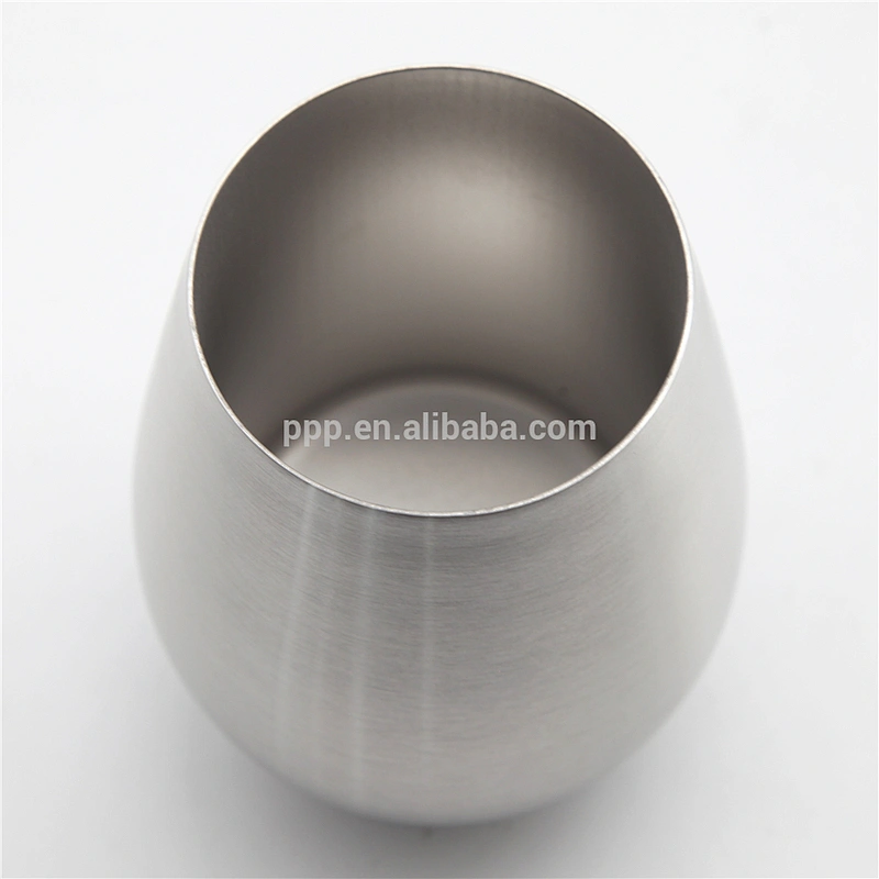 9oz hot sale double wall high-quality stainless steel logo customized beer mug without handle/egg shape/drop style/shot glass