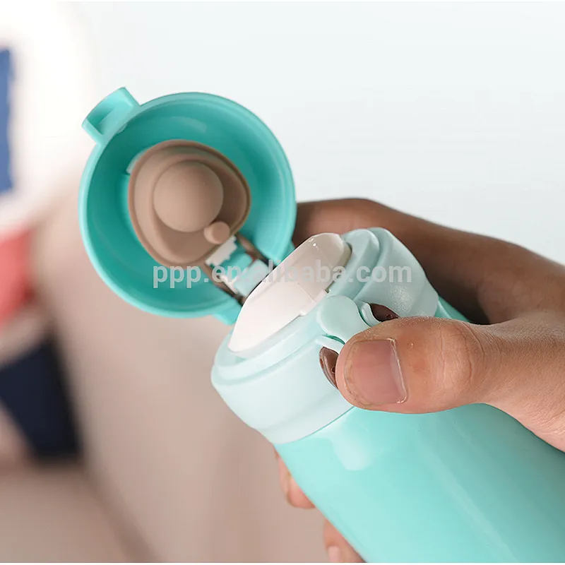 500ml double wall stainless steel with spring cap vacuum flask