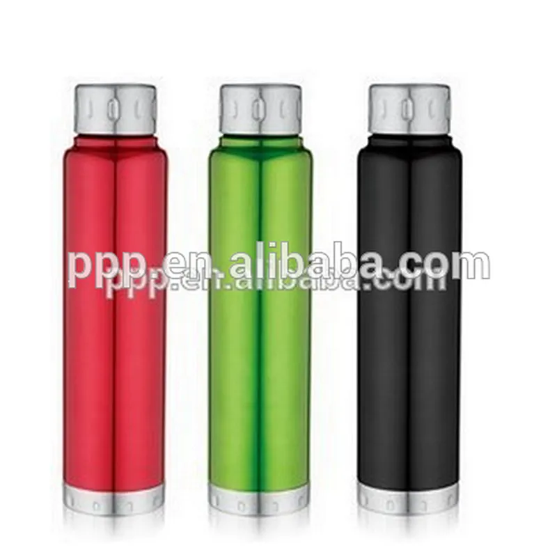 Double Wall Vacuum Insulated Stainless Steel Sports Water Bottle With Stainless Steel Cap