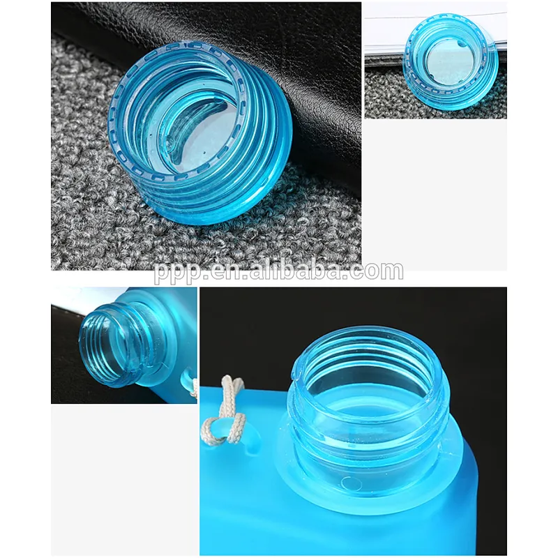 Wholesale custom logo water cup plastic bottle flat water bottle