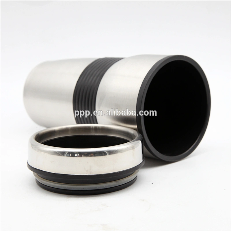 double wall fresh plastic inner stainless steel outer travel mug insulated auto mug custom printed