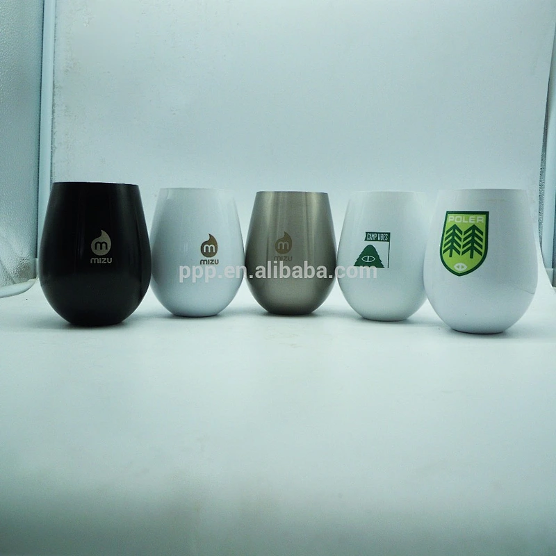 550ml single wall stainless steel thickening type water cup/egg shaped beer mug/drop style shot beer mug without handle