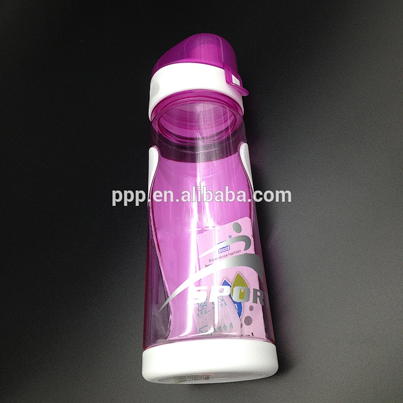 Flip top lid sport water bottle with custom logo print bpa free plastic water bottle