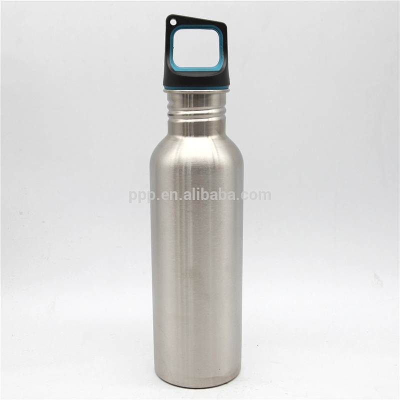 750ml USA hot sale single wall high quality stainless steel logo customized sports water bottle/multiplied lid choice/wide mouth
