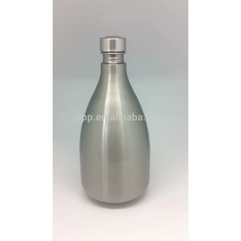 Factory direct wholesale logo customized single wall stainless steel drip shape water bottle /bar-use