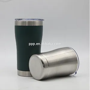 10/18/20/30oz double wall stainless steel vacuum tumbler with slid lid BPA free