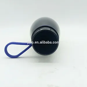 Single wall plastic cola shape sports water bottle with silicone handle for outdoor drinks