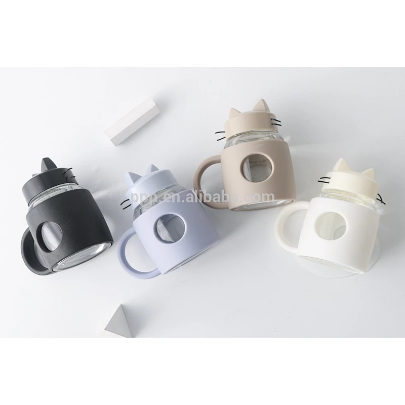 factory glass drink bottle with silicone sleeve