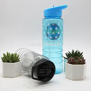 wholesale tritan single wall BPA free plastic water sports bottle with handle