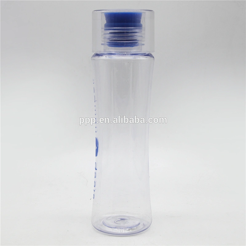 Single wall clear plastic hot selling sports water bottle with silicone lid