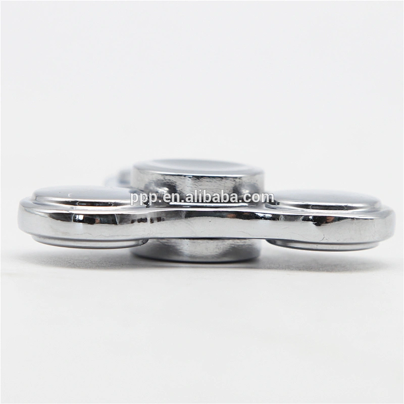 2017 New arrival pure stainless steel relieve stress fidget spinner tri-spinner for wholesale