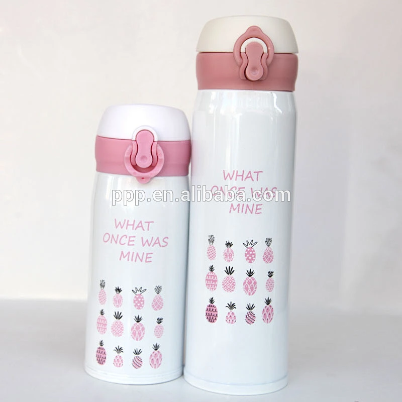 2018 New design double wall stainless steel water bottle with flip top