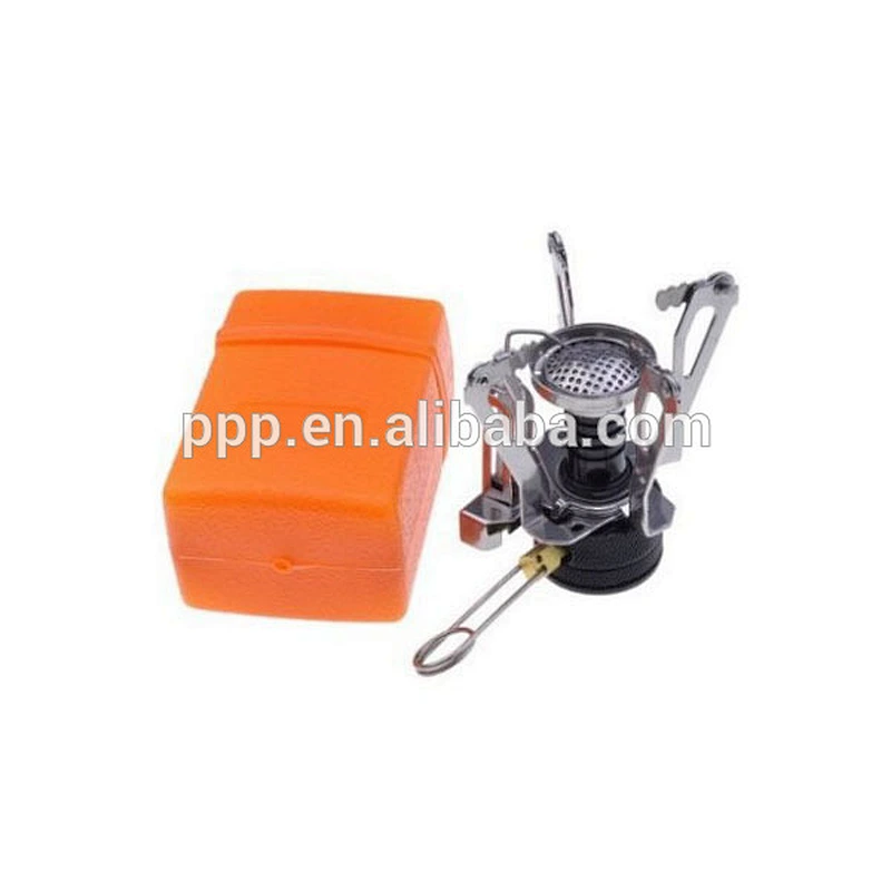 Outdoor Camping Gas Stove Mini Size Intergrated Easy Taken Aluminium Alloy Wind Proof Tableware LP Gas Stove