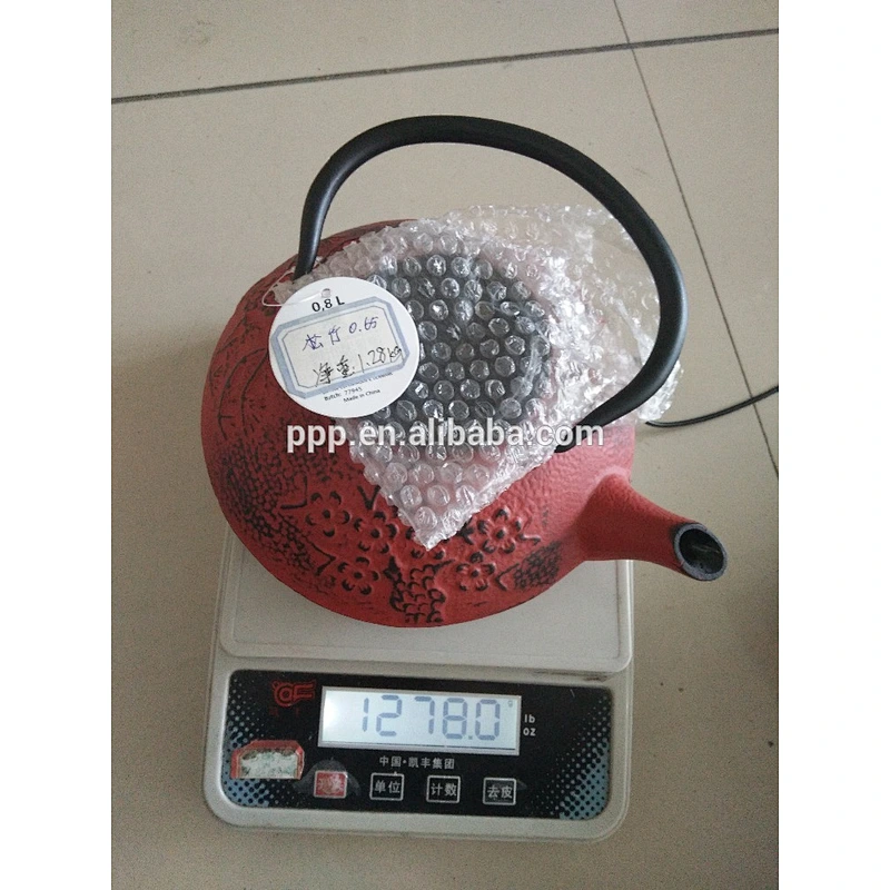 0.65LPine and Bamboo shaped Cast Iron Tea Kettles