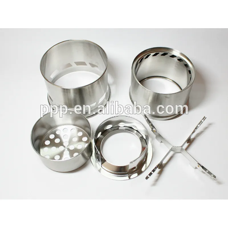 Stainless Steel Folding Camp Stove, Foldable Firewood Stove New
